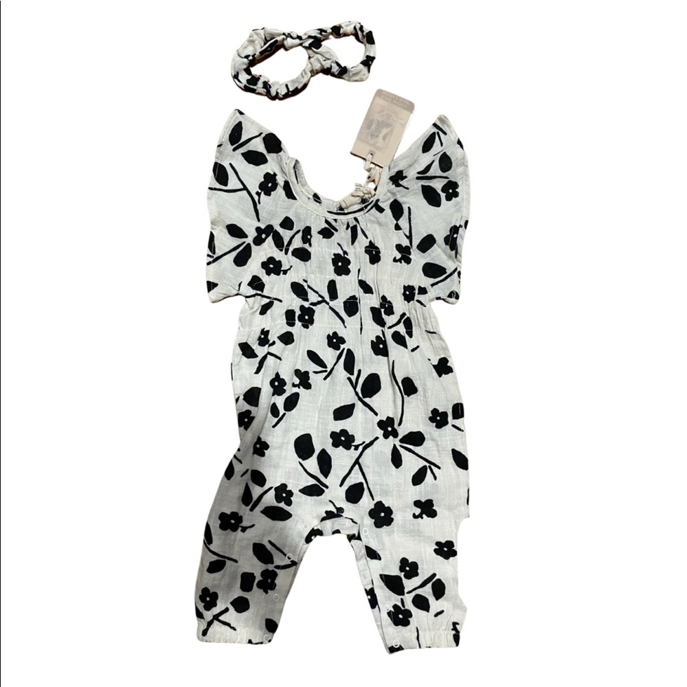 Baby girl Jessica Simpson one piece with headband
